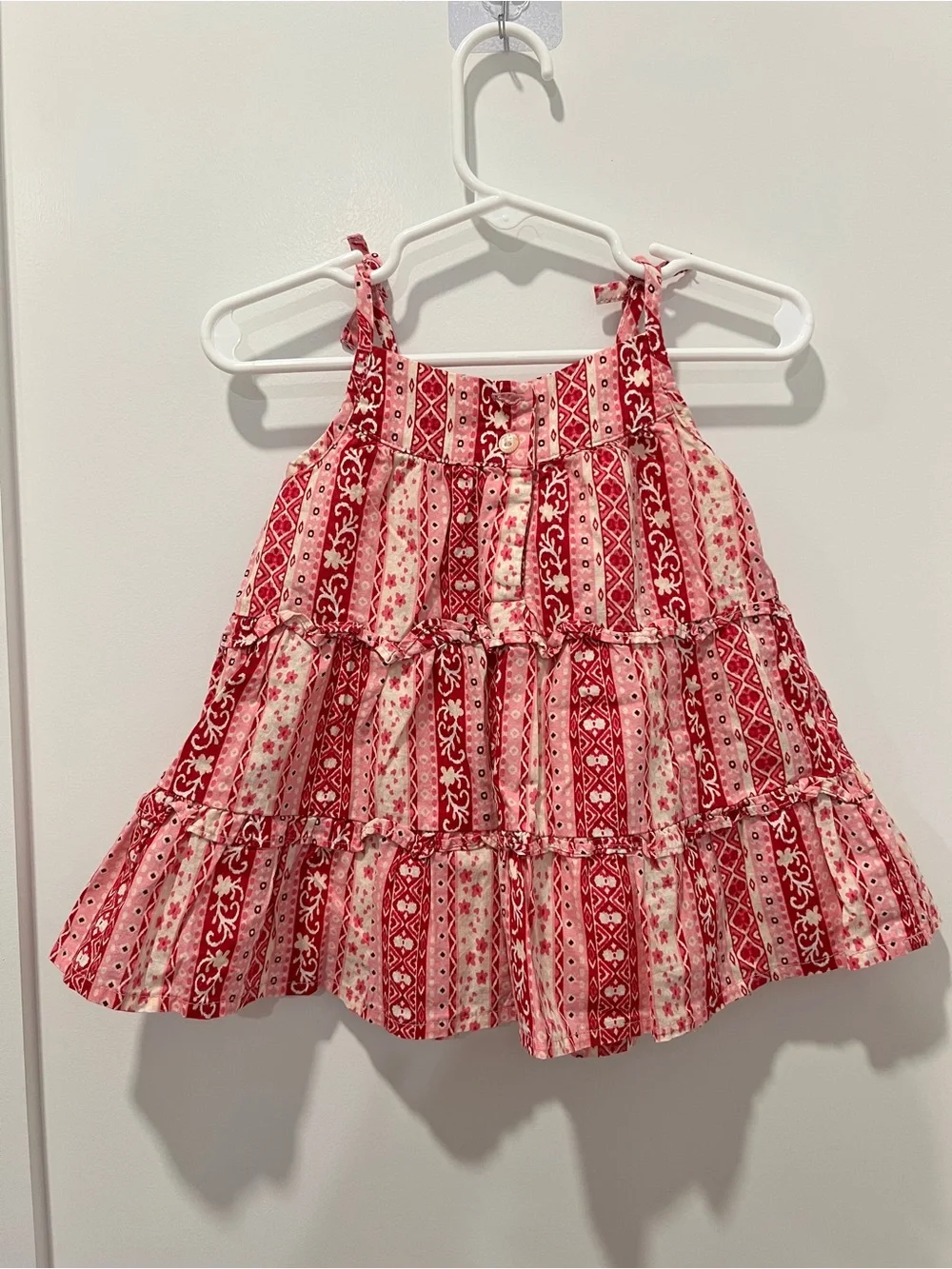 The Children’s Place Tiered Boho Sundress | 3-6 Months | Pink Floral